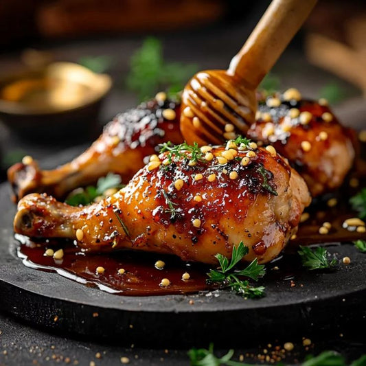 Poulet rôti au miel de nigelle & épices orientales