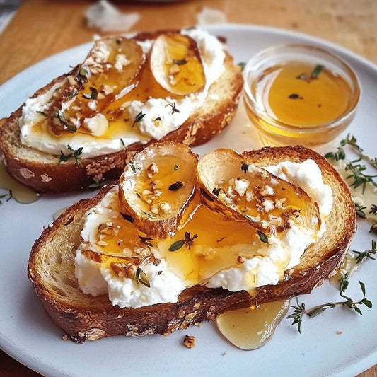 Chèvre chaud au miel sur toast